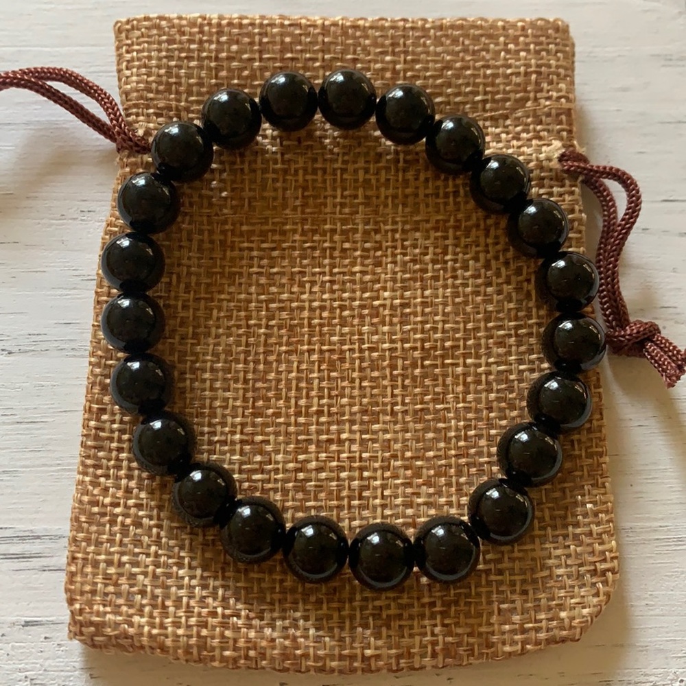 BrandNew Black Tourmaline Adjustable Bracelet Black Tourmaline Bracelet